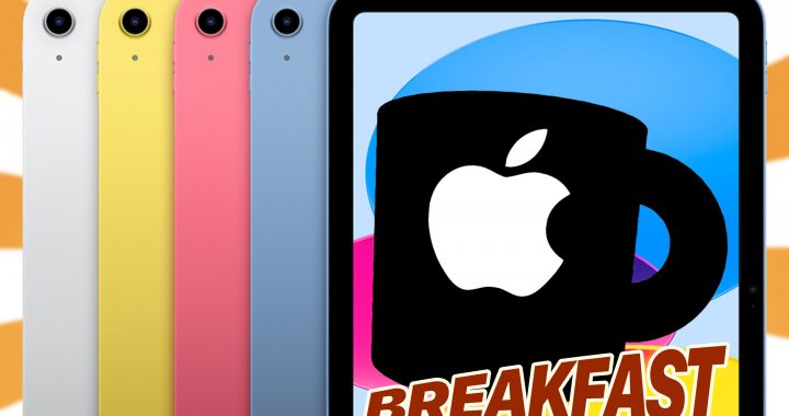 Apple breakfast logo iPad screen